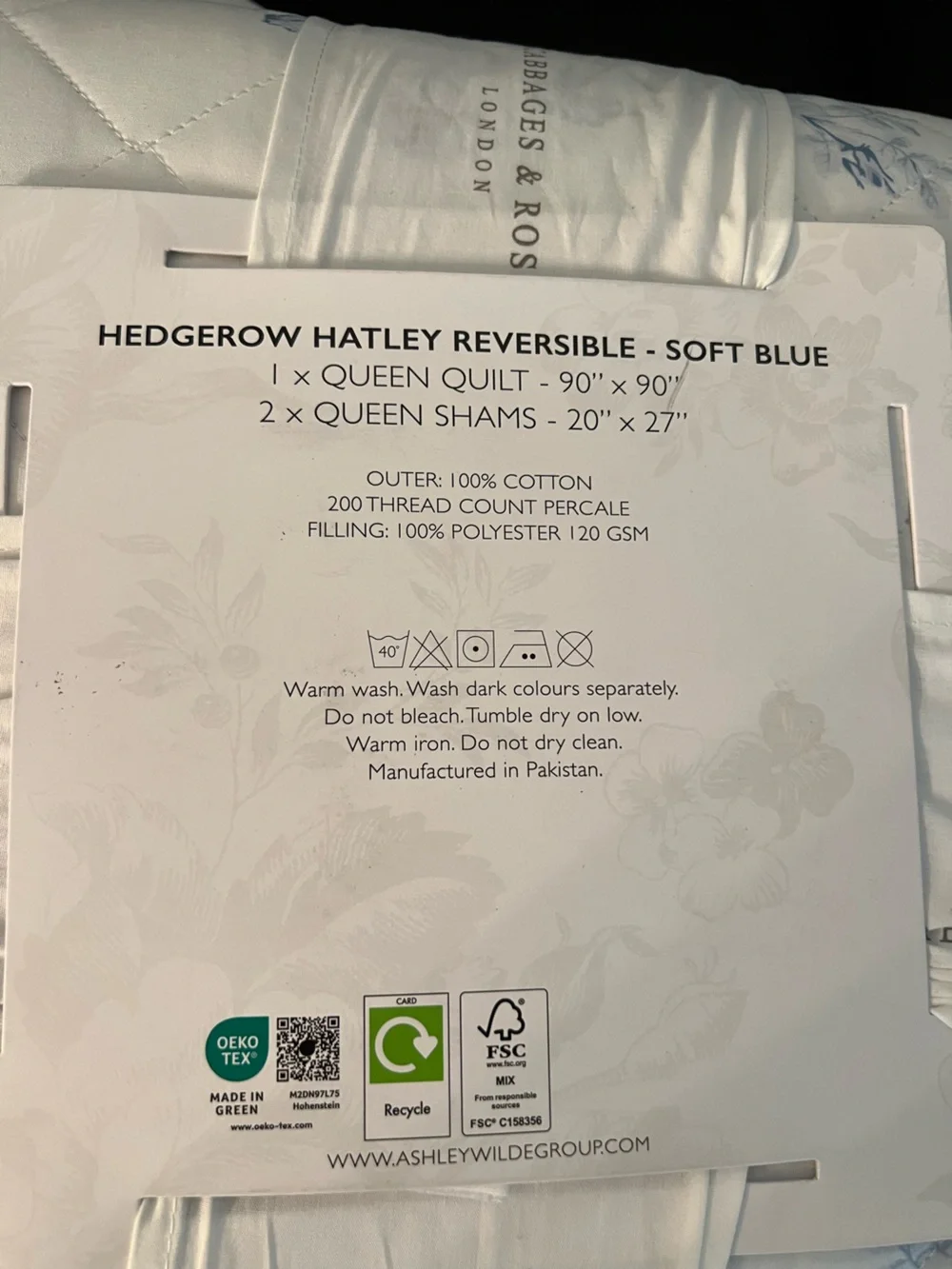Cabbages & Roses London 3-Piece Queen Quilt Set